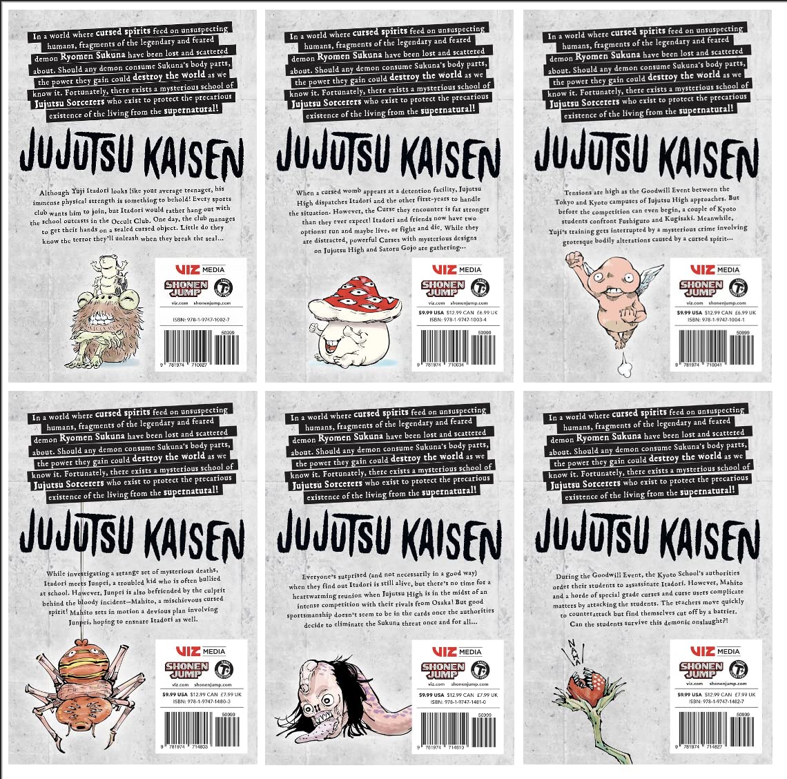 Jujutsu Kaisen Vol. 1–6 Bundle Set