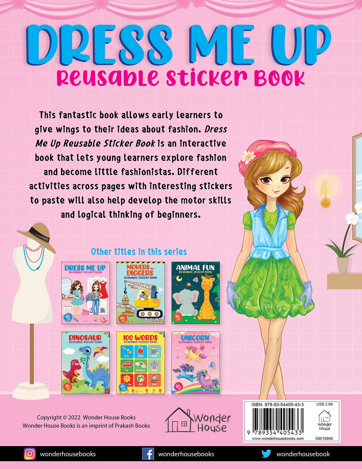 Dress Me Up Reusable Sticker Book For Children
