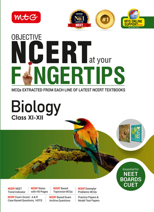 MTG Objective NCERT at your FINGERTIPS Biology - NCERT Notes with HD Pages, Based on NCERT Exam Archive Questions, NEET Books (Latest & Revised Edition 2023-2024) 