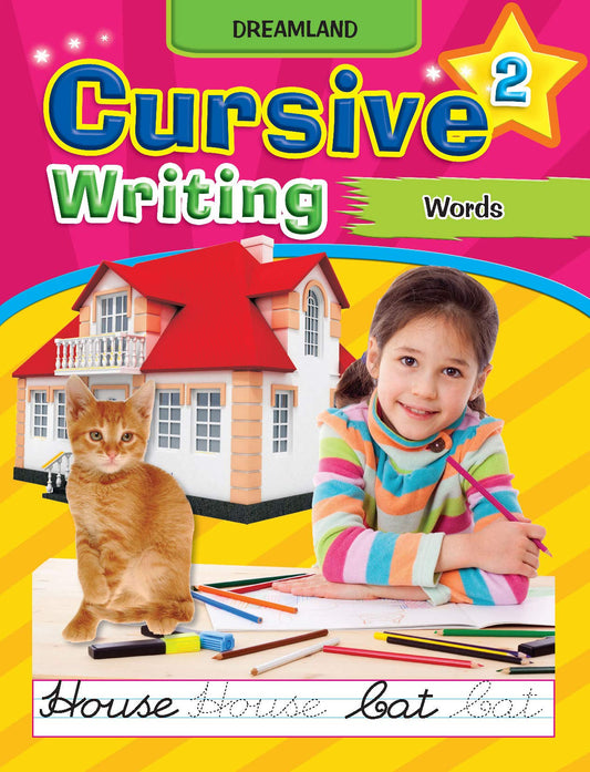 Words Cursive Writing Book 2 for Children Age 3 - 5 years - Handwriting Practice Book by Dreamland Publications book cover