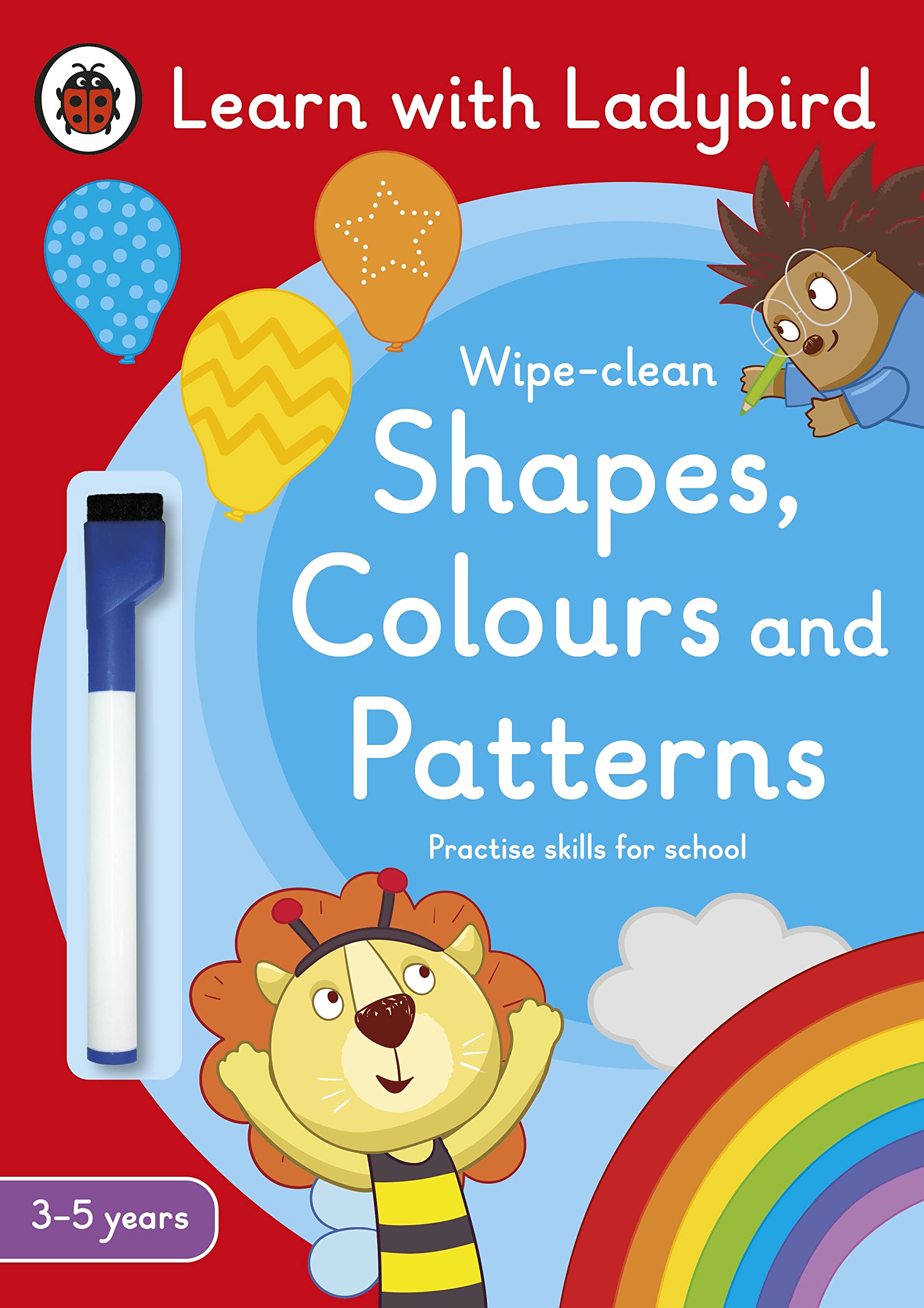 Shapes, Colours and Patterns: A Learn with Ladybird Wipe-clean Activity Book (3-5 years) book cover