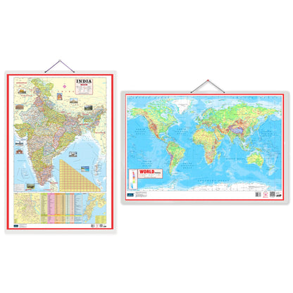 World and India Map Early Learning 30 inch X 20 inch Educational Chart for Kids- Non-Tearable and Waterproof, Double Sides Printed Laminated Chart, ... - Paper Print Wall Chart – 27 November 2025