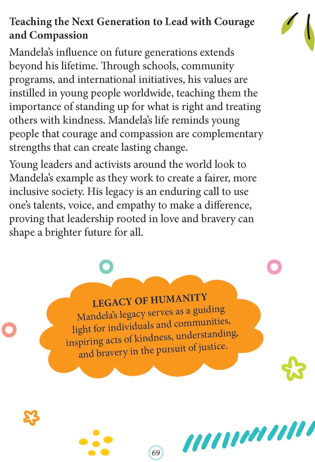 Nelson Mandela Biography for Kids Age 6–12 Years – Inspiring Illustrated Biography Book from Icons of Inspiration Series | Learn About Justice, Peace & Leadership