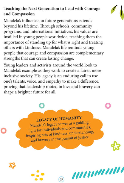 Nelson Mandela Biography for Kids Age 6–12 Years – Inspiring Illustrated Biography Book from Icons of Inspiration Series | Learn About Justice, Peace & Leadership