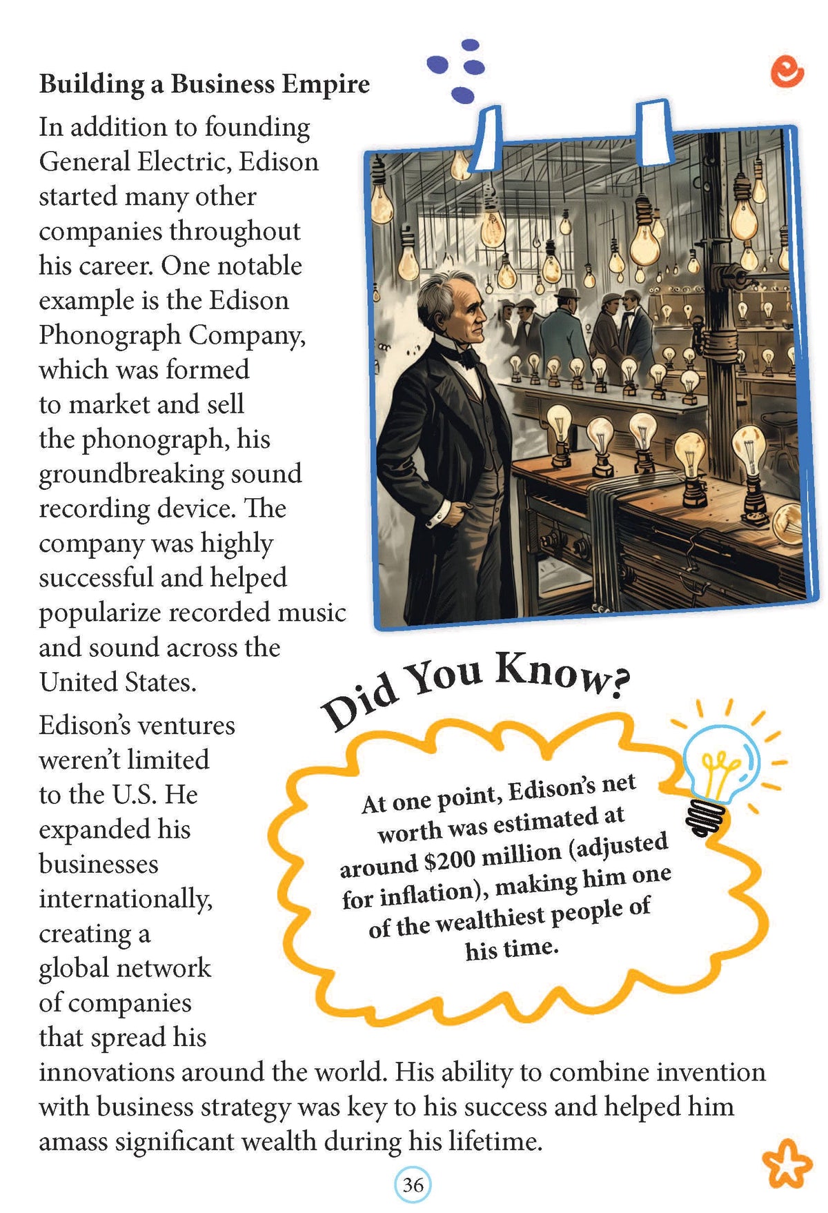 Thomas Edison Biography for Kids Age 6–12 Years – Inspiring Illustrated Biography Book from Icons of Inspiration Series | Discover Invention, Curiosity & Innovation