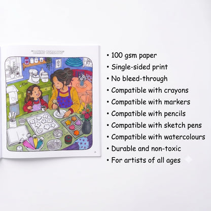 The Hummingbird Cozy Moments: A Cozy Coloring Book for All Ages Featuring Family, Friendship, Mother-Daughter Scenes, Hygge, Slow Living & Heartwarming Everyday Rituals (Cozy Travel Book Series)