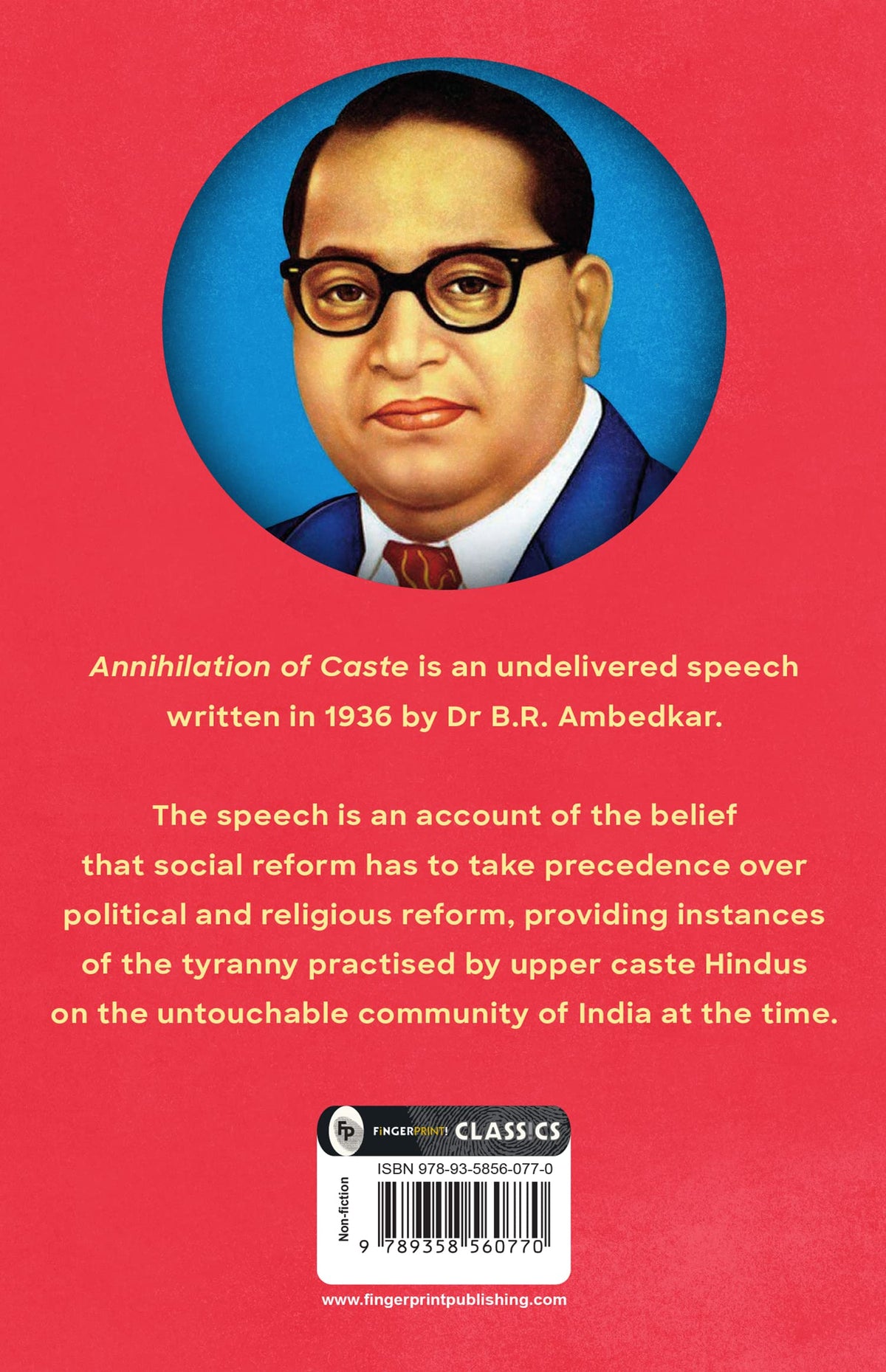 Annihilation Of Caste By B.R. Ambedkar – English | Social Justice/ Equality/ Caste System In India | Abolition Of Caste |Social Justice, Human Rights And Equality In India