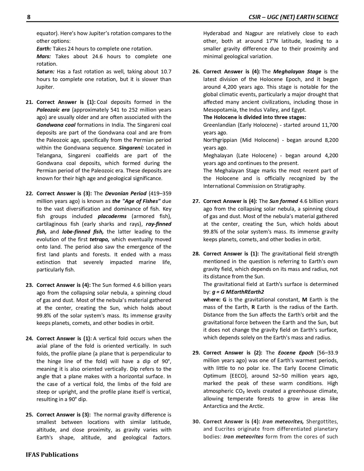 CSIR NET Earth Science & General Aptitude Books 2026 | Previous Year Solved Papers with Detailed Explanations | Topicwise Combo for NTA CSIR UGC NET/JRF, GATE & SET Exams | IFAS Publications