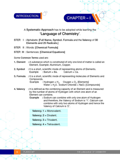 The Language of Chemistry - Playbook | Playway Method | Class 7-10 | ICSE, CBSE & SSLC | Activities, Exercises & Token Sheets