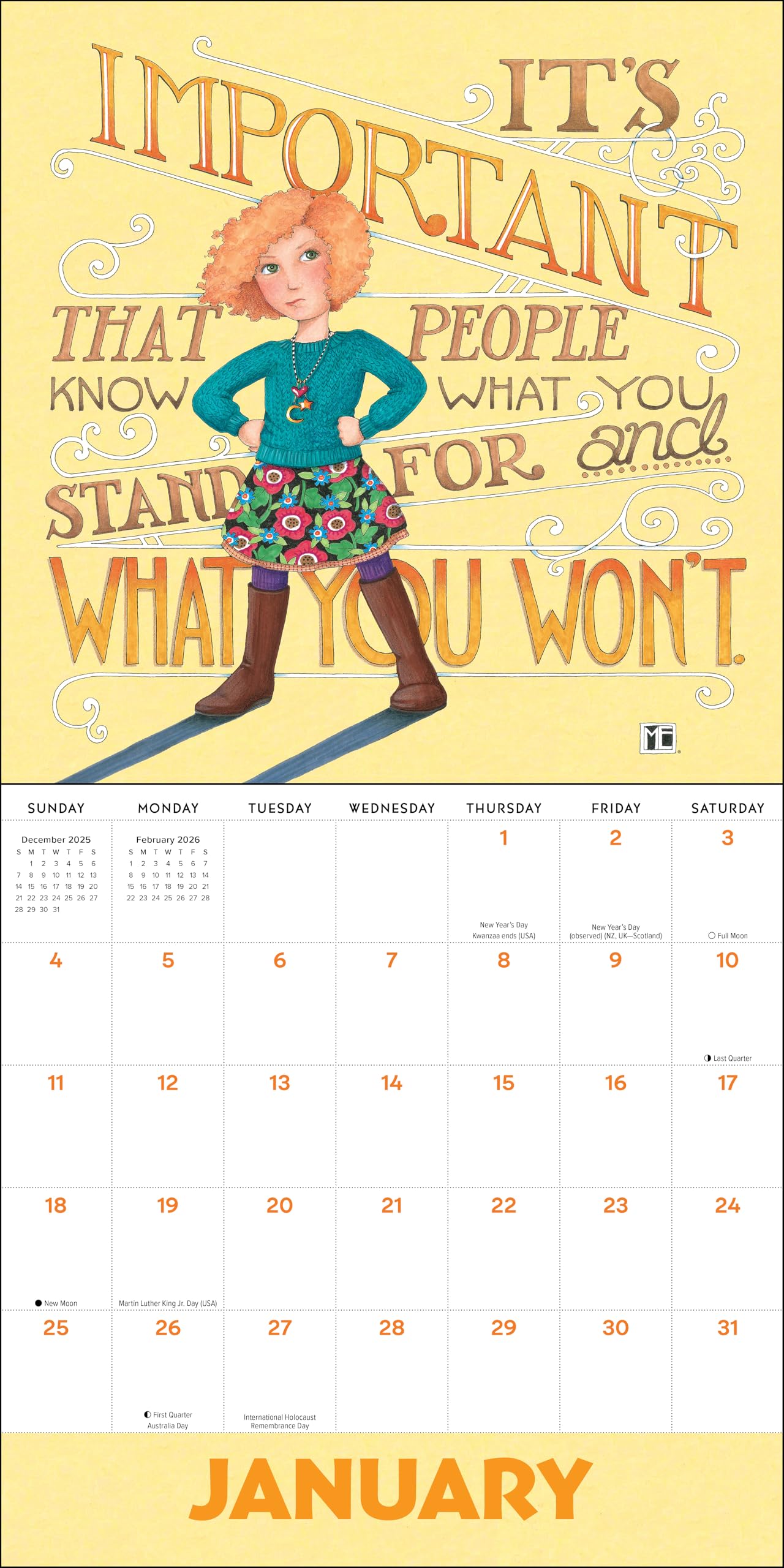 Mary Engelbreit's Your Voice Matters 2026 Wall Calendar