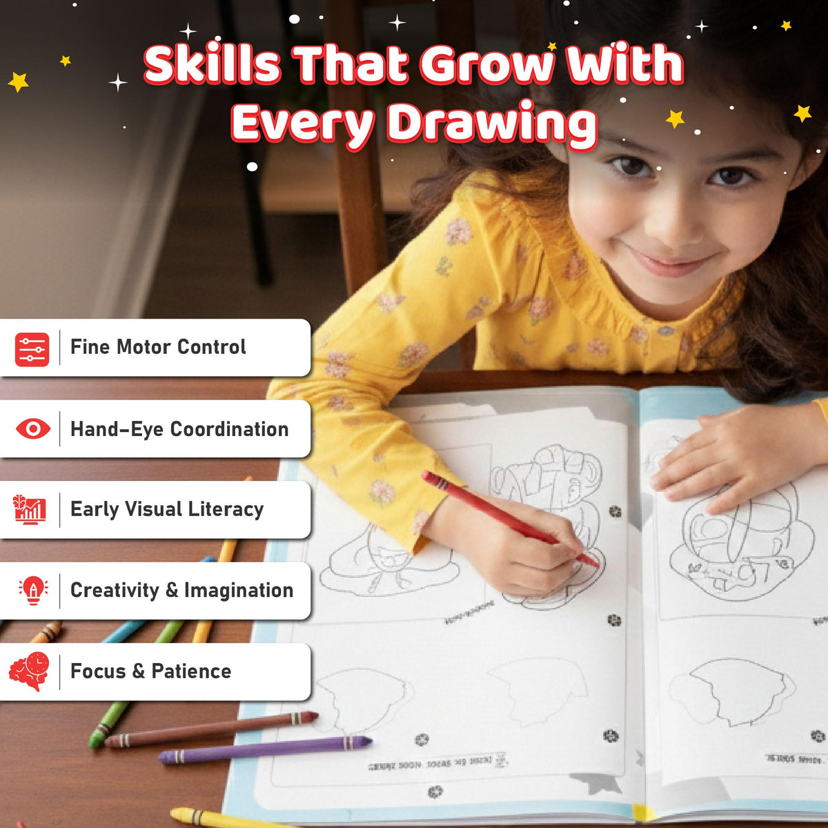 How to Draw Everything You See: 365 Drawing Book For Kids 4+ Years Old | Easy Step By Step Guide For Tracing & Coloring | Fun Themes-Animals, Fruits, Vegetables, Toys | Thoughtful Gift For Children