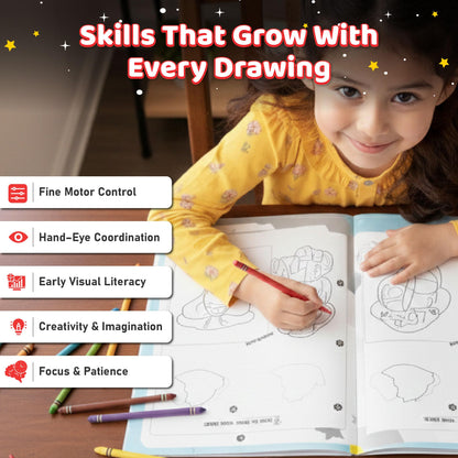 How to Draw Everything You See: 365 Drawing Book For Kids 4+ Years Old | Easy Step By Step Guide For Tracing & Coloring | Fun Themes-Animals, Fruits, Vegetables, Toys | Thoughtful Gift For Children