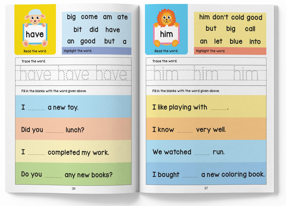 101 Sight Words and Sentences: Activity Book for Children | 400+ Sentences to Read and Practice | Ages 4–7 | Build Early Reading Fluency with Fun Exercises