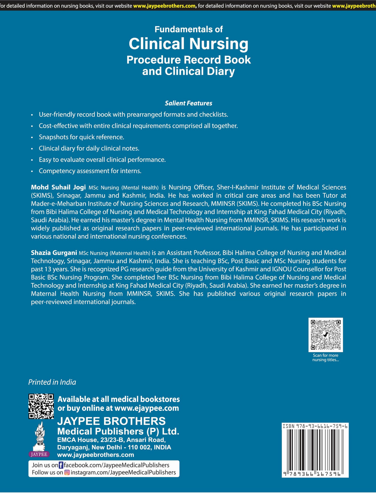 Fundamentals of Clinical Nursing Procedure Record Book and Clinical Diary, 3/E for BSc Nursing 1st & 2nd Semester Students | Complete Clinical Logbook with Evaluation Checklists, per INC Syllabus: 1