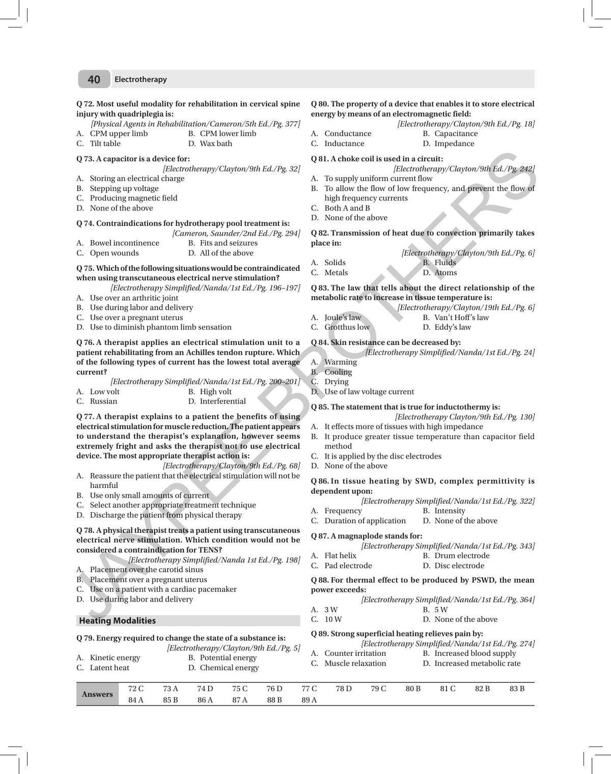 MCQs for Masters in Physiotherapy (MPT) Entrance Examination, 4/E for MPT Aspirants | 3200+ MCQs with Answers and 26 Model Papers | Exercise Therapy, Electrotherapy, and Biomechanics: 1