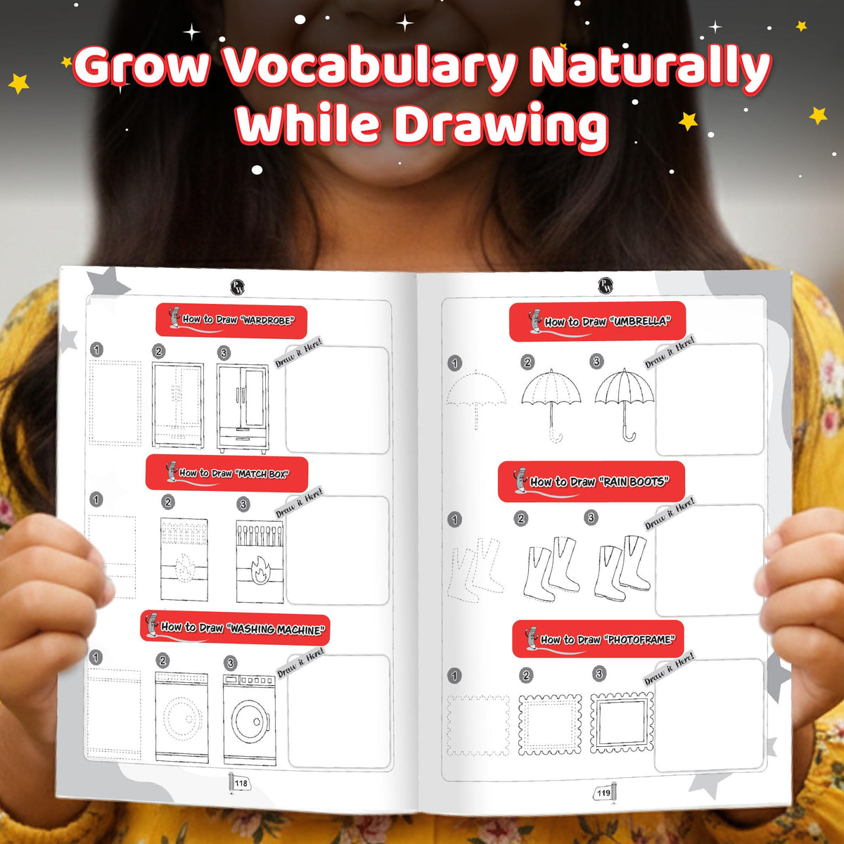 How to Draw Everything You See: 365 Drawing Book For Kids 4+ Years Old | Easy Step By Step Guide For Tracing & Coloring | Fun Themes-Animals, Fruits, Vegetables, Toys | Thoughtful Gift For Children