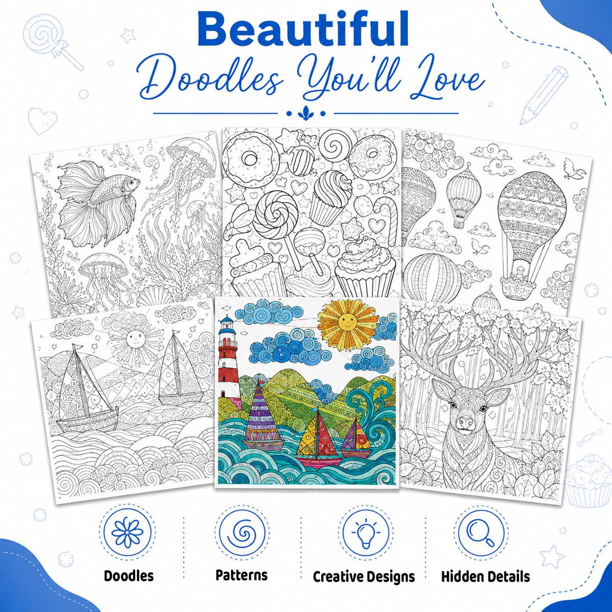 Pegasus Mandala Art Colouring Book for Adults with tear out sheets - Advanced doodle coloring books | Improves mindfulness and relaxing for 9 + years
