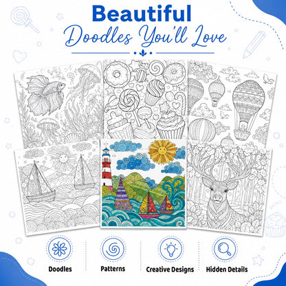 Pegasus Mandala Art Colouring Book for Adults with tear out sheets - Advanced doodle coloring books | Improves mindfulness and relaxing for 9 + years
