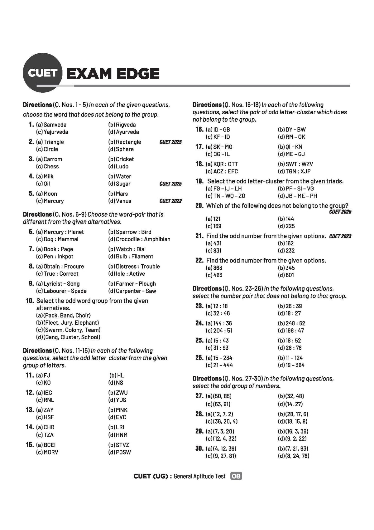 Arihant CUET UG 2026 General Aptitude Test (Section III) Chapterwise Notes & Question Bank | Based on NTA Test Pattern | 1000+ MCQs, Quick Revision ... Qs | CUET 2025 Solved Paper & Online Support