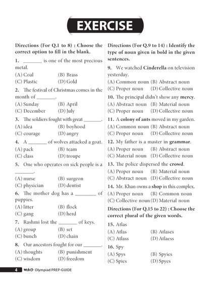 MTG English (IEO) Olympiad Prep Guide Class 4 | Detailed Theory, Exercise with Self Test For Practice | SOF Olympiad Books For Exam 2026-27 (Useful For Level-1 & 2)