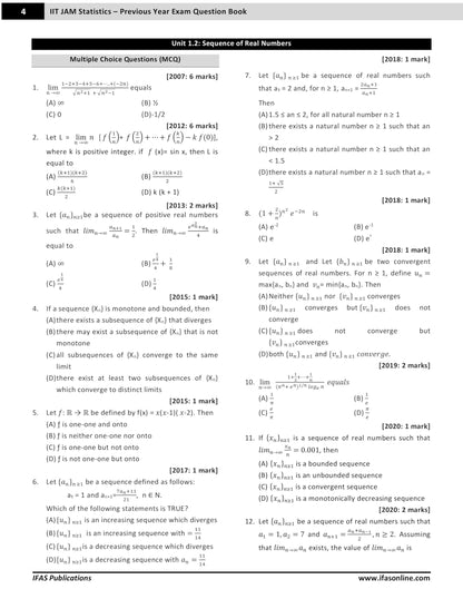 IIT JAM Mathematical Statistics PYQ Book 2027 | Previous Year Solved Papers (2005 to 2026) | Topic Wise Sorted with Detailed Solutions for IIT JAM Mathematical Statistics (MS) | IFAS Publications