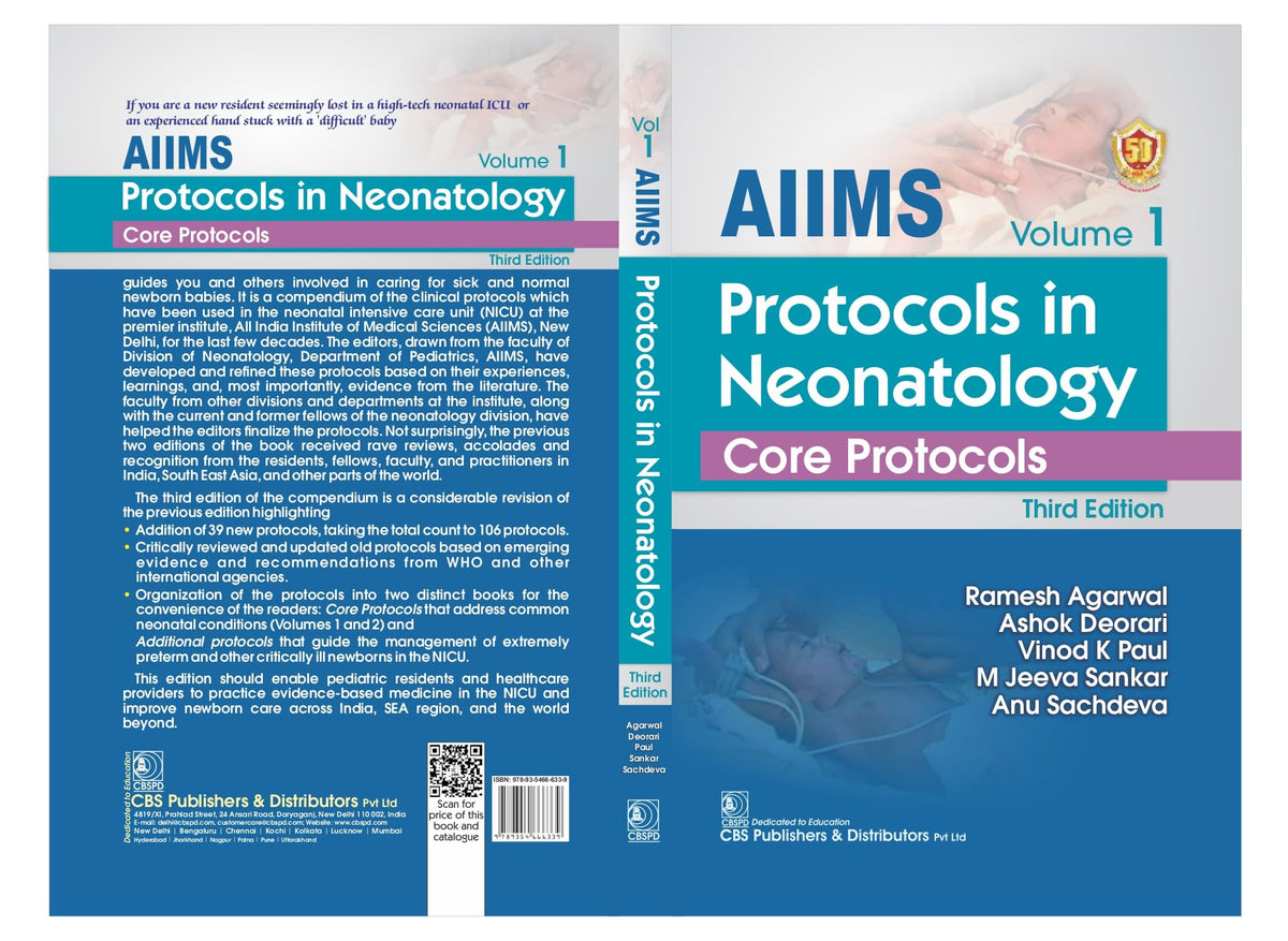 AIIMS Protocols In Neonatology Core Protocols 2 Vol Set 3rd Reprint Edition (PB 2025): 1,2