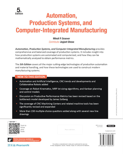 Automation, Production Systems, and Computer-Integrated Manufacturing, 5th Edition by Pearson