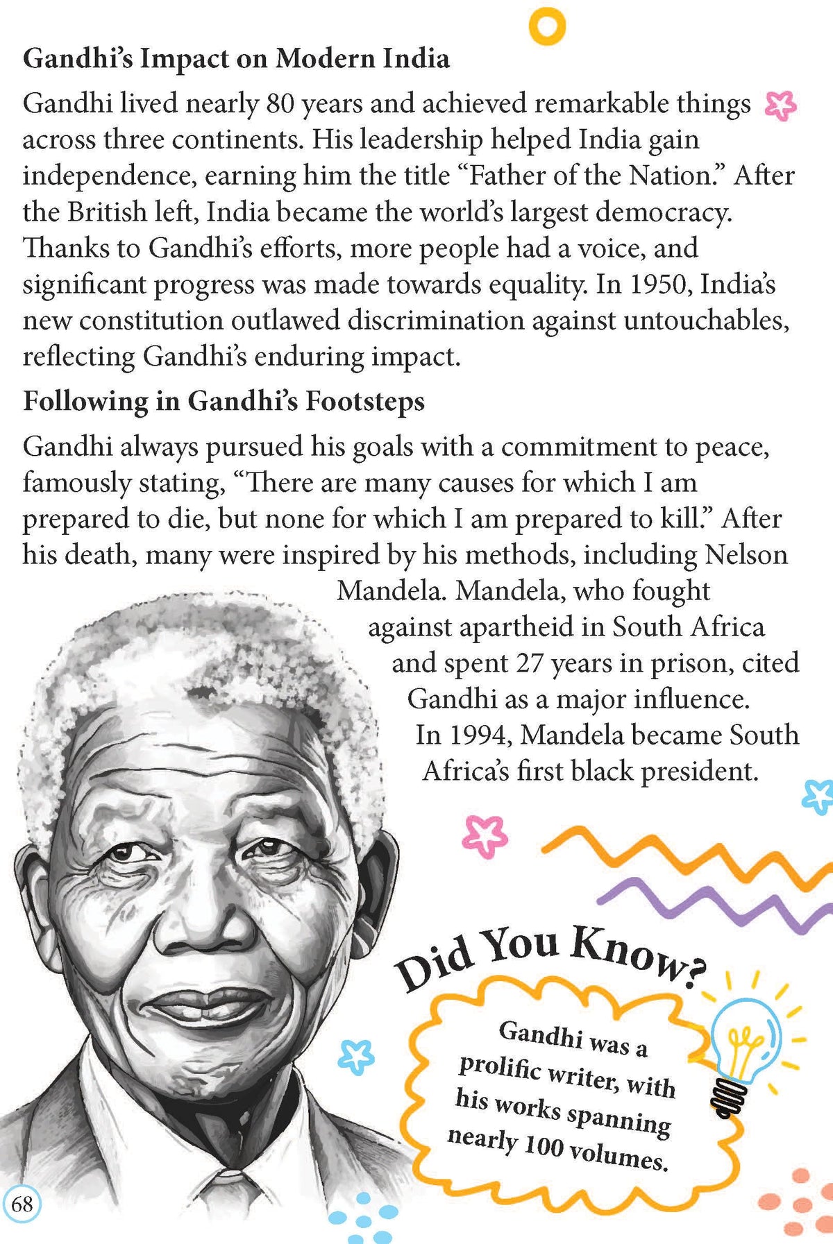Mahatma Gandhi Biography for Kids Age 6–12 Years – Inspiring Illustrated Biography Book from Icons of Inspiration Series | Learn About Non-Violence, Truth & Courage