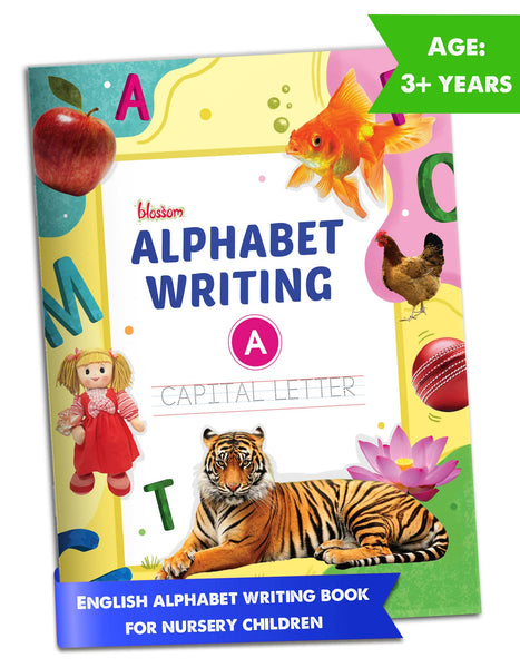 English Alphabet Writing Practice Book for Kids | Capital Letter A-Z Tracing & Activity Workbook for Nursery, LKG, Preschool | 70 Practice Boxes per Letter | Handwriting Book for Ages 3-6