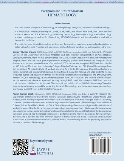 Postgraduate Review: MCQs in Hematology, 4/E for DM/DNB/FNB/MD and Fellowship Entrance Exams | Updated with CAR-T Cell Therapy, Hematopathology and Image-Based Questions | USMLE, PLAB, NEET SS Prep