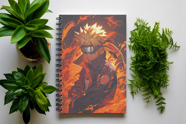 Anime Spiral Notebook, Coloring Book for Kids, Adults, Spiral Binding Long Notebook A5 Size 160 Pages Blank pages 100 GSM Notebook - Set of 1 for Professional School and Office Use