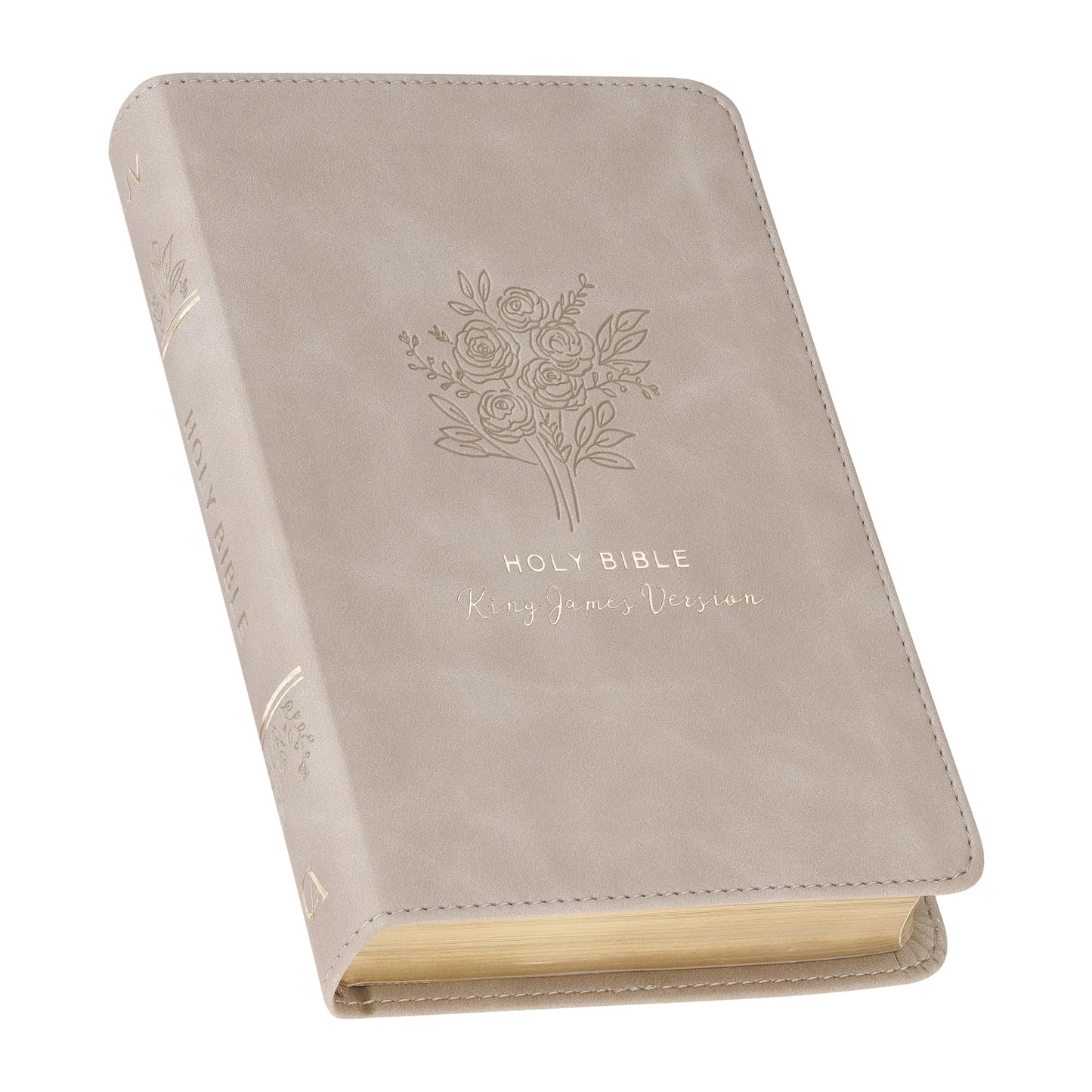 KJV Bible Compact (Faux Leather, Taupe)