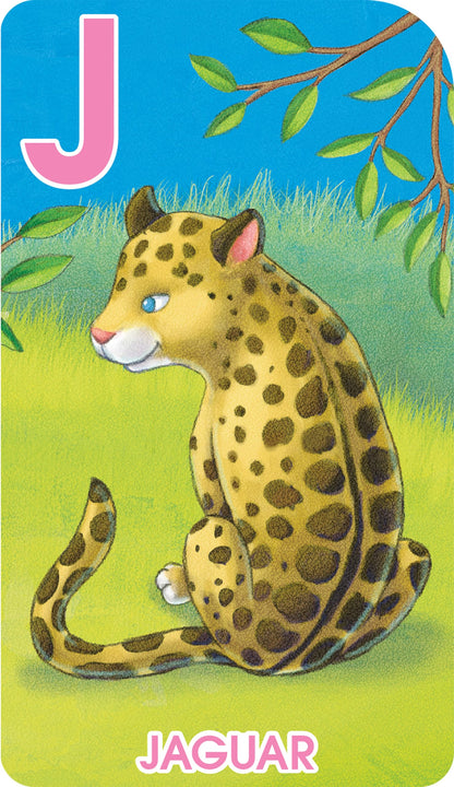 School Zone Go Fish Alphabet Game Cards: Preschool, Kindergarten, 1st Grade, ABC's, Matching, Uppercase and Lowercase Letters, Word-Picture Recognition, Animals, Ages 4+, Packaging May Vary 