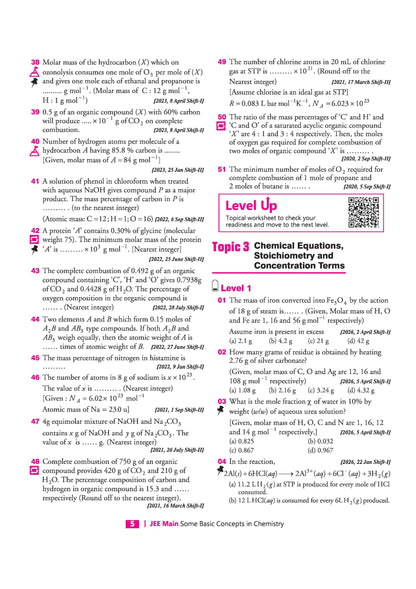 Arihant 25 Years JEE Main Chemistry | Chapterwise Topicwise Levelwise 3500+ MCQs (2026–2002) for JEE Main & AIEEE | NTA Authenticated Answers & Topicwise Worksheets | Key Ideas, Concept Enhancer