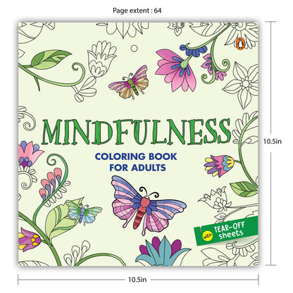 Mindfulness: Coloring Book for Adults with Tear out Sheets I Coloring for Anxiety Relief and Mind Relaxing I Unwind and Relax| [Select Learning]