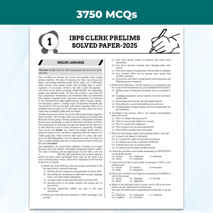 PW IBPS Clerk 27 Year-wise Prelims & Mains Previous Year Solved Papers Till Nov 2025 with 15 Online CBT Tests For Exam 2026-27 | 3750 PYQs | English Edition