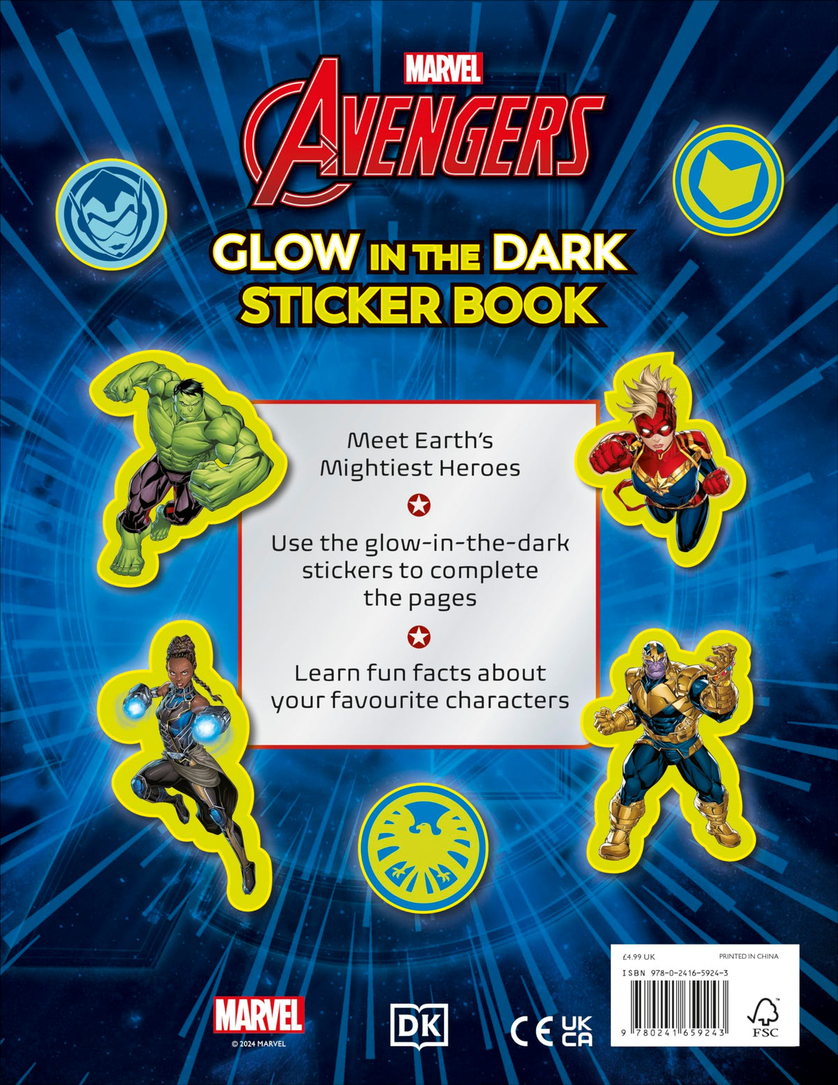 Marvel Avengers Glow in the Dark Sticker Book: With More Than 100 Stickers