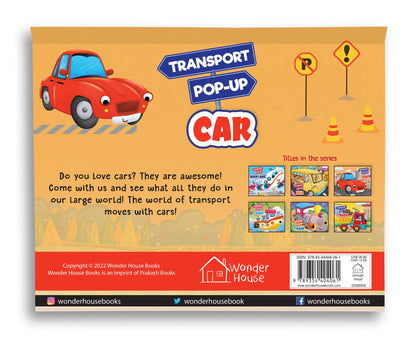 Pop-Up Transport - Car - Gorgeously Illustrated Pop-Up Book For Children - Learn About The World Of Cars And What All They Do