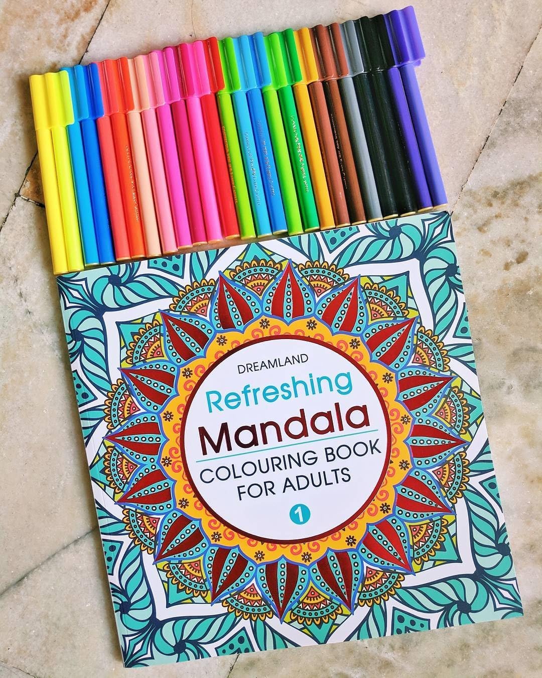 Refreshing Mandala – Colouring Book for Adults Book 1 | Intricate Mandala Designs for Mindfulness, Relaxation & Creativity | High Quality Paper for Pens, Pencils & Markers