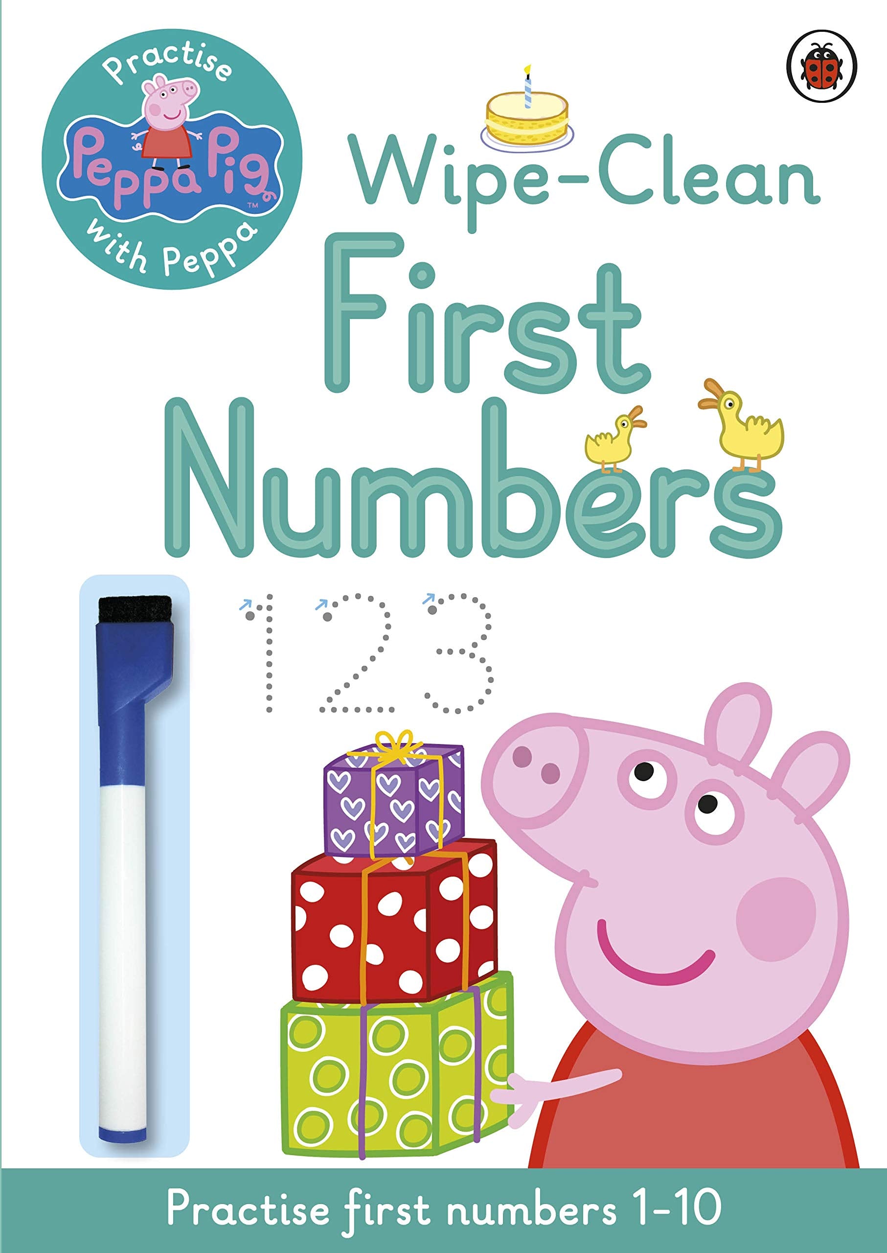 Peppa Pig: Practise with Peppa Wipe-Clean First Numbers: Practise with Peppa Wipe-Clean Numbers by Peppa Pig (Author) book cover