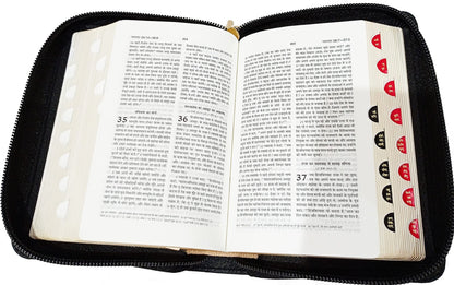 Hindi Pocket Bible Smaller Vinyl TI Gilt ZIP/Index (O.V. 2021) BSI Contains Old and New Testament