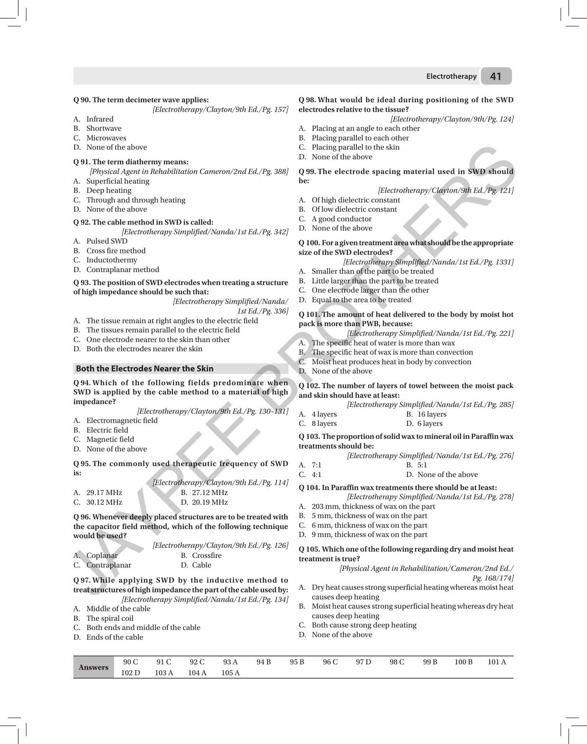 MCQs for Masters in Physiotherapy (MPT) Entrance Examination, 4/E for MPT Aspirants | 3200+ MCQs with Answers and 26 Model Papers | Exercise Therapy, Electrotherapy, and Biomechanics: 1