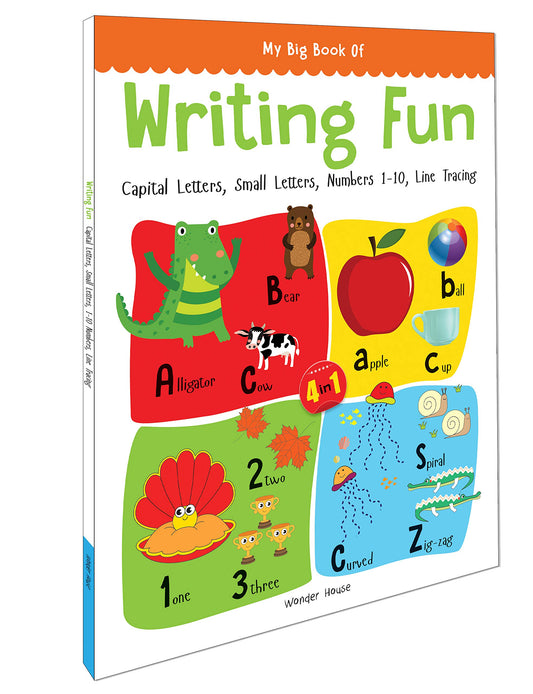 My Big Book of Writing Fun : Write And Practice Capital Letters, Small Letters, Numbers 1 To 10 And book cover