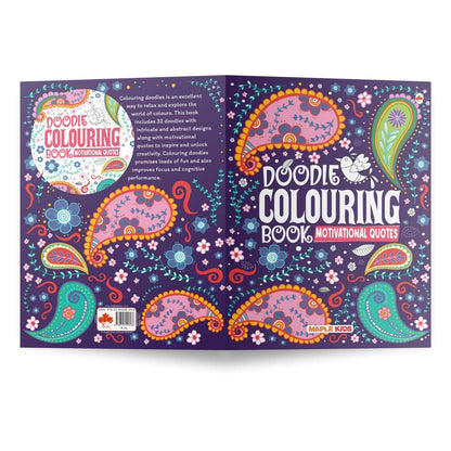 Doodle Colouring Book - Motivational Quotes - Age 4 - 99 - Gift to children for painting, drawing and colouring - Colouring Activity Book
