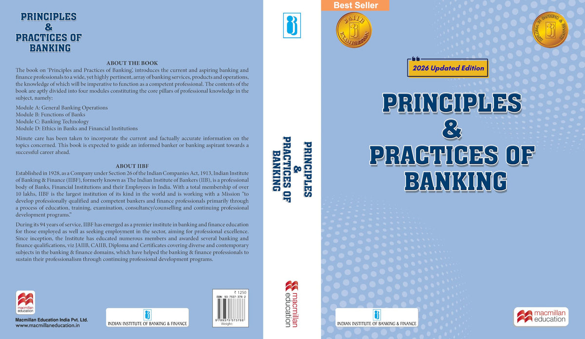Macmillan Education Principles and Practices of Banking | JAIIB Courseware | JAIIB 2026 updated Edition | JAIIB Exam preparation by IIBF (IIBF JAIIB Exam)