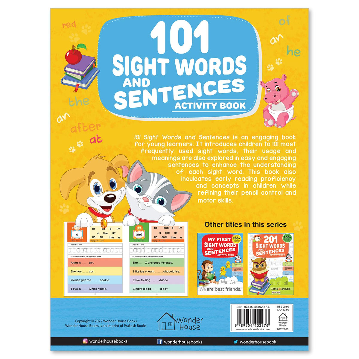 101 Sight Words and Sentences: Activity Book for Children | 400+ Sentences to Read and Practice | Ages 4–7 | Build Early Reading Fluency with Fun Exercises