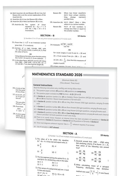 (10 subjects in 1) Educart Granth CBSE Class 10 Previous 10 Year Solved Papers 2027 - with PYQ Charts (Hindi A, Hindi B, English, Computer Apps, IT, ... Maths Basic, Social Science & Science)