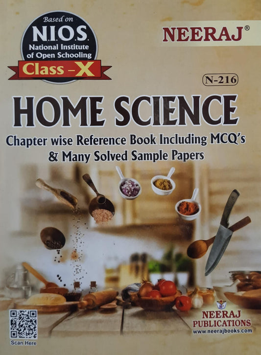 NIOS HOME SCIENCE Study Guide Class 10 (Open Board) New ENGLISH Edition