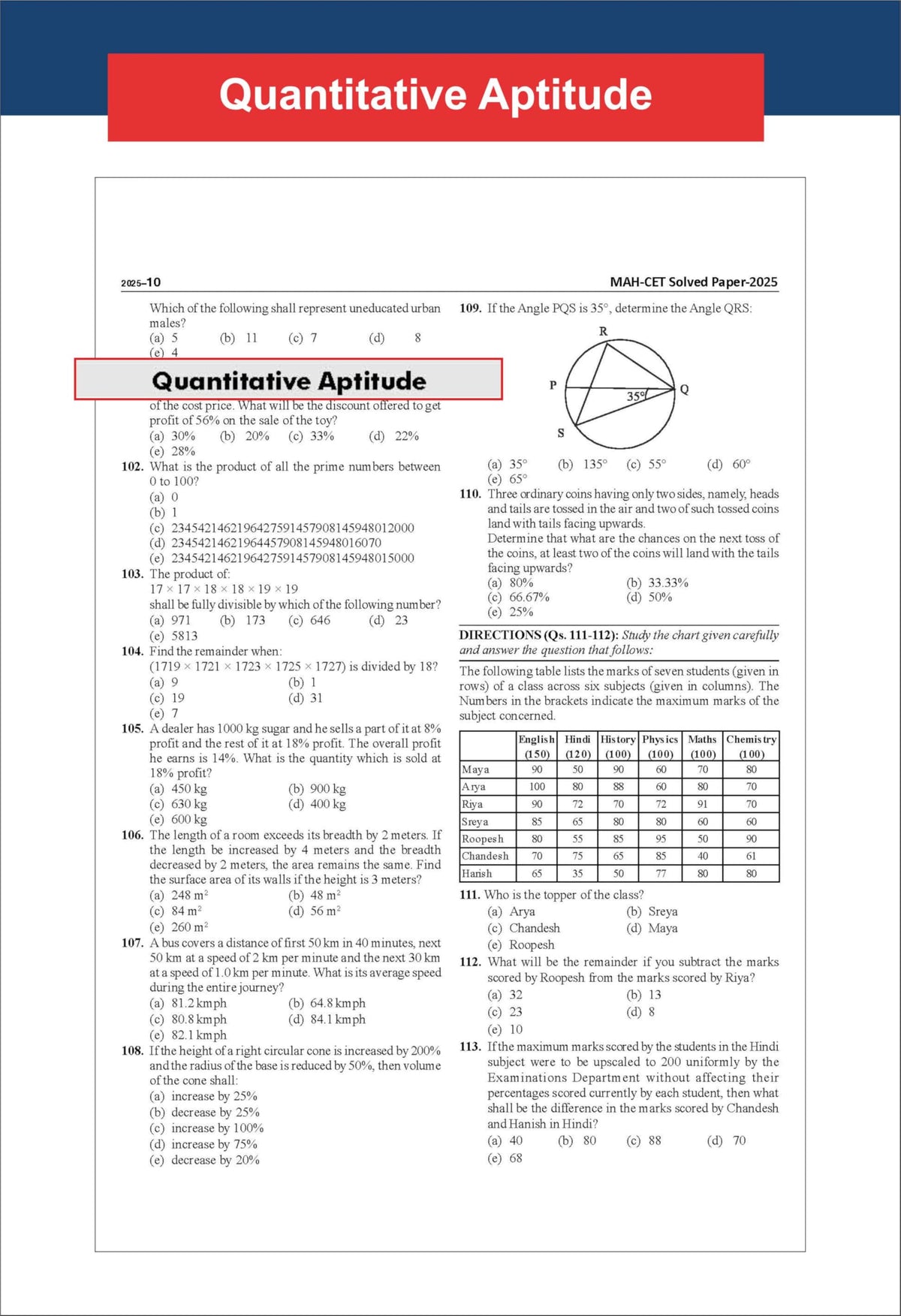 Disha TARGET Maharashtra MAH-CET 2026 (MBA / MMS) - 18 Previous Year Solved Papers (2025 - 2007) & 5 Mock Tests 17th Edition | PYQs Question Bank for 2026 Exam | MH-CET Common Entrance Test