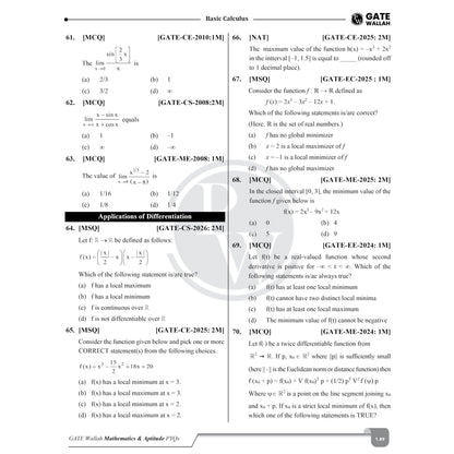PW GATEWALLAH Engineering Mathematics & General Aptitude Topicwise Previous Year Solved Papers (2026 - 2008) with Video Solutions For 2027 Exams | Detailed Text Solutions